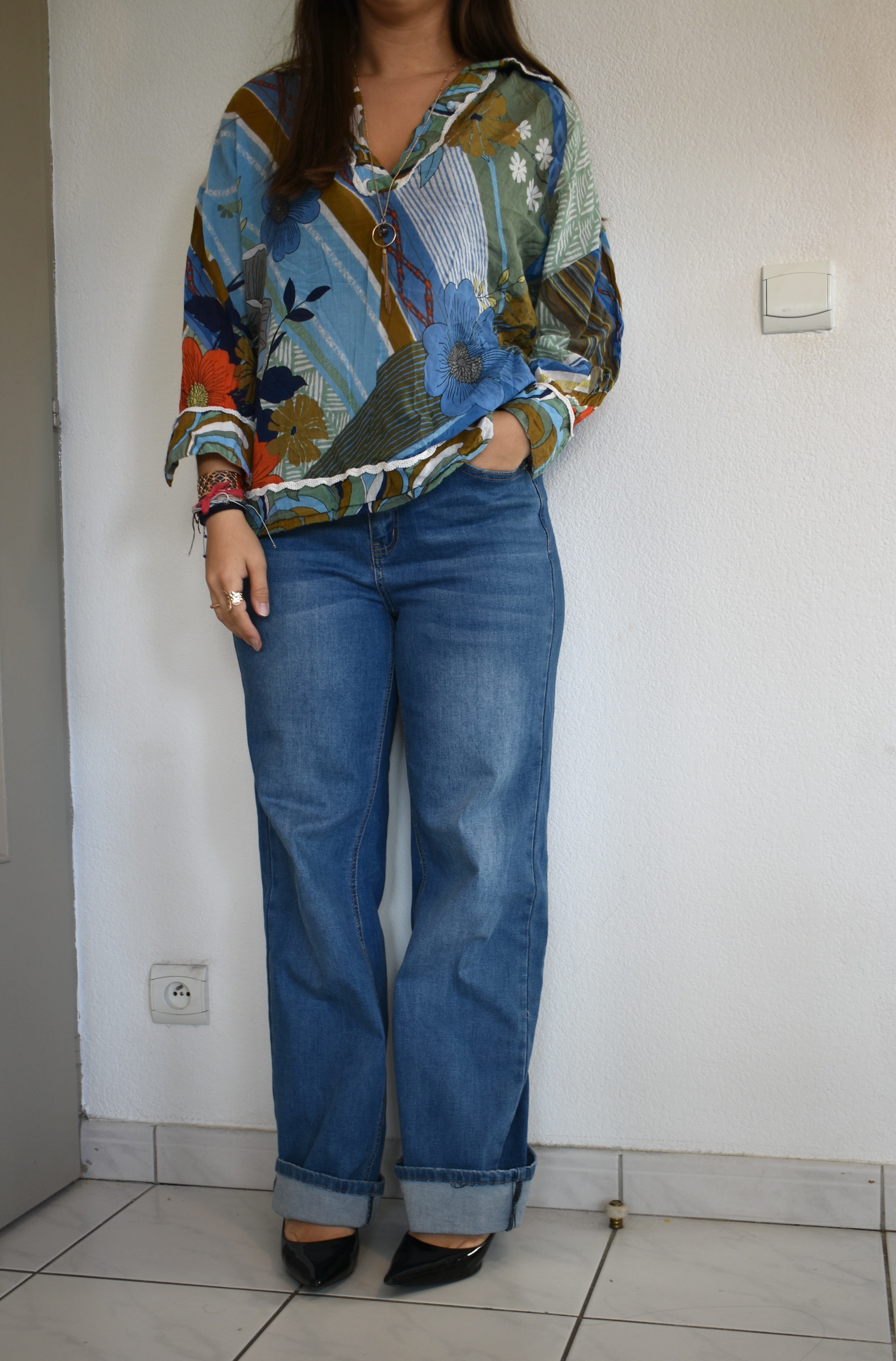 Chemisier avec motifs Derhy (L)