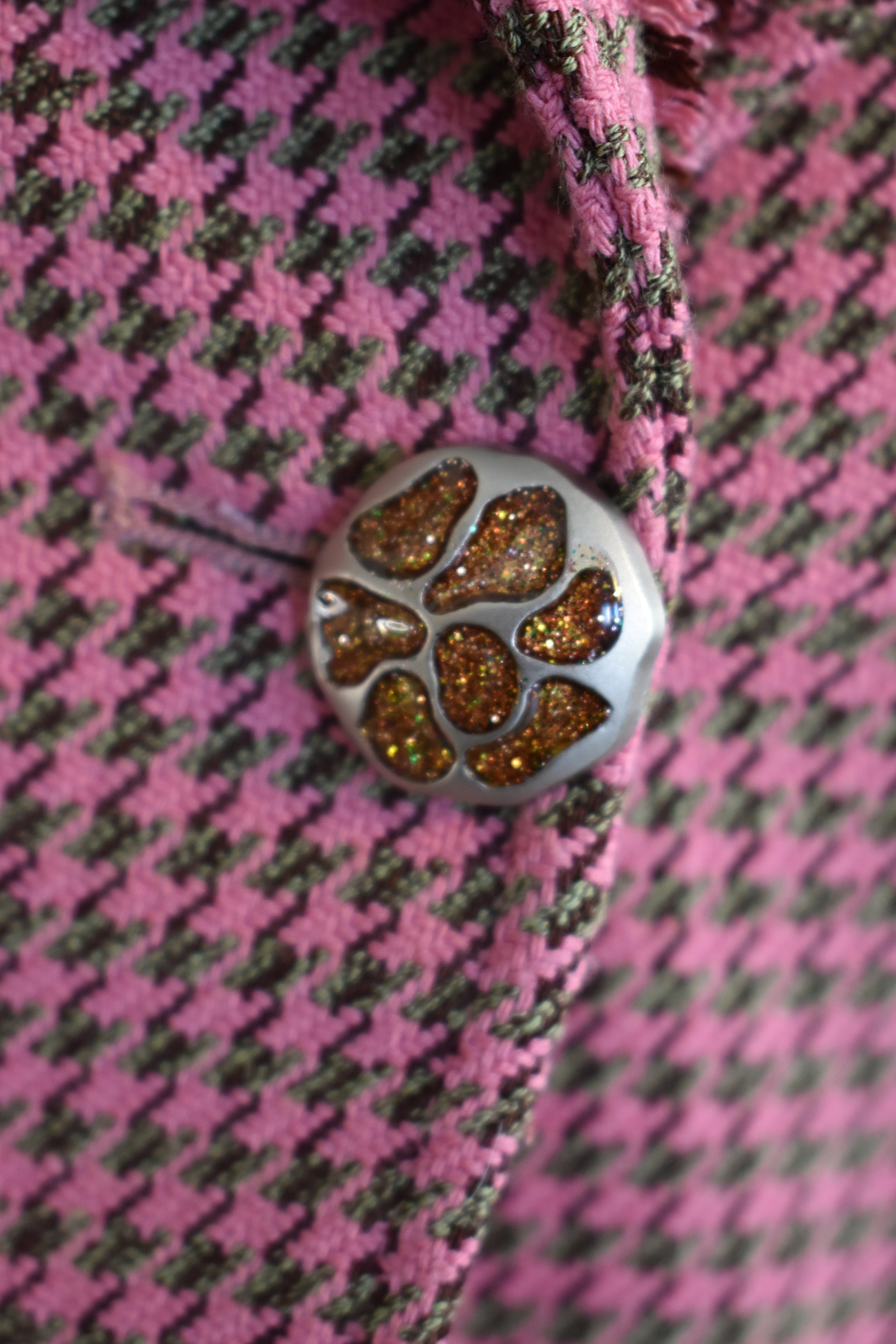 Blazer à motif rose pale (M)