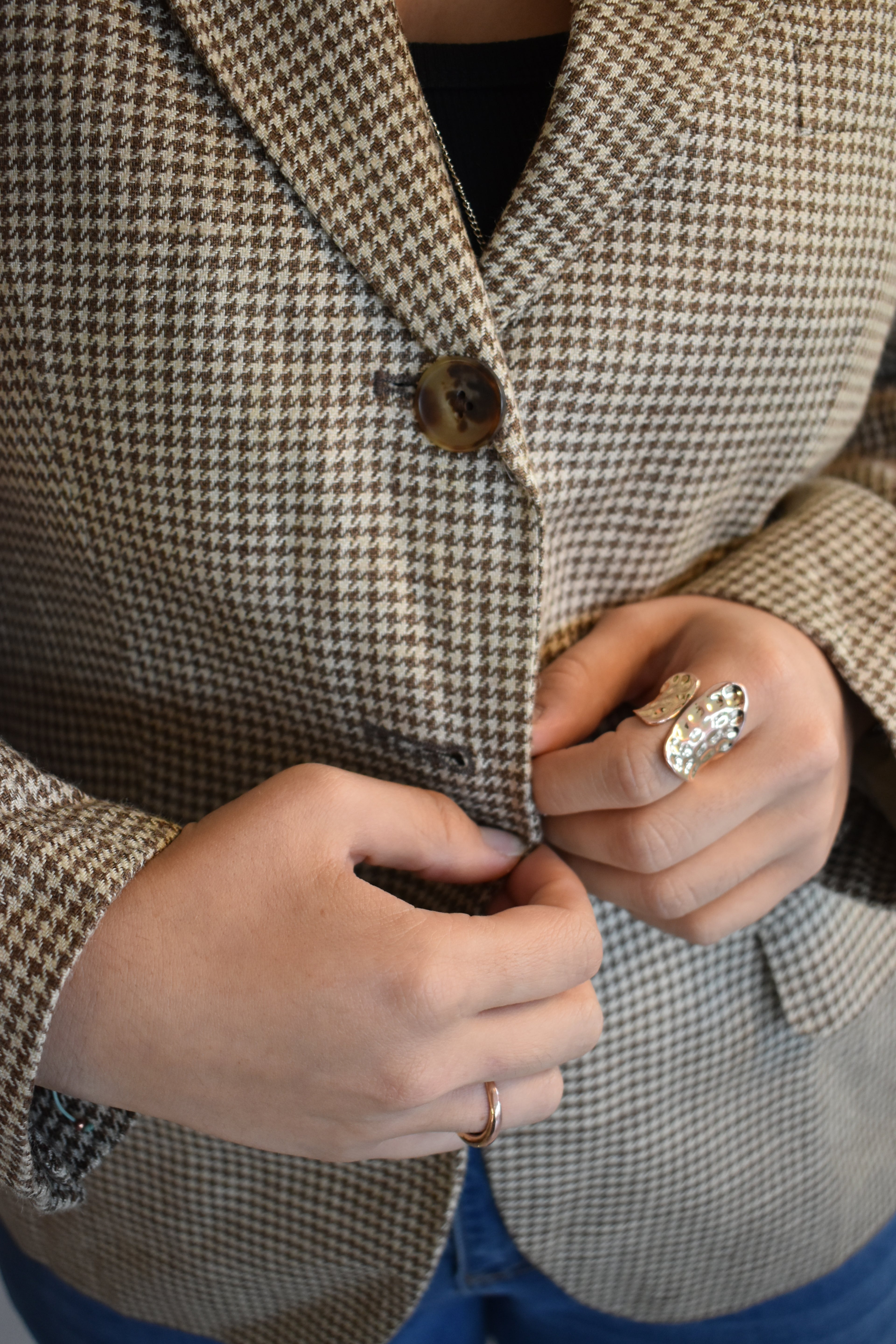 Veste vintage à carreaux (M)
