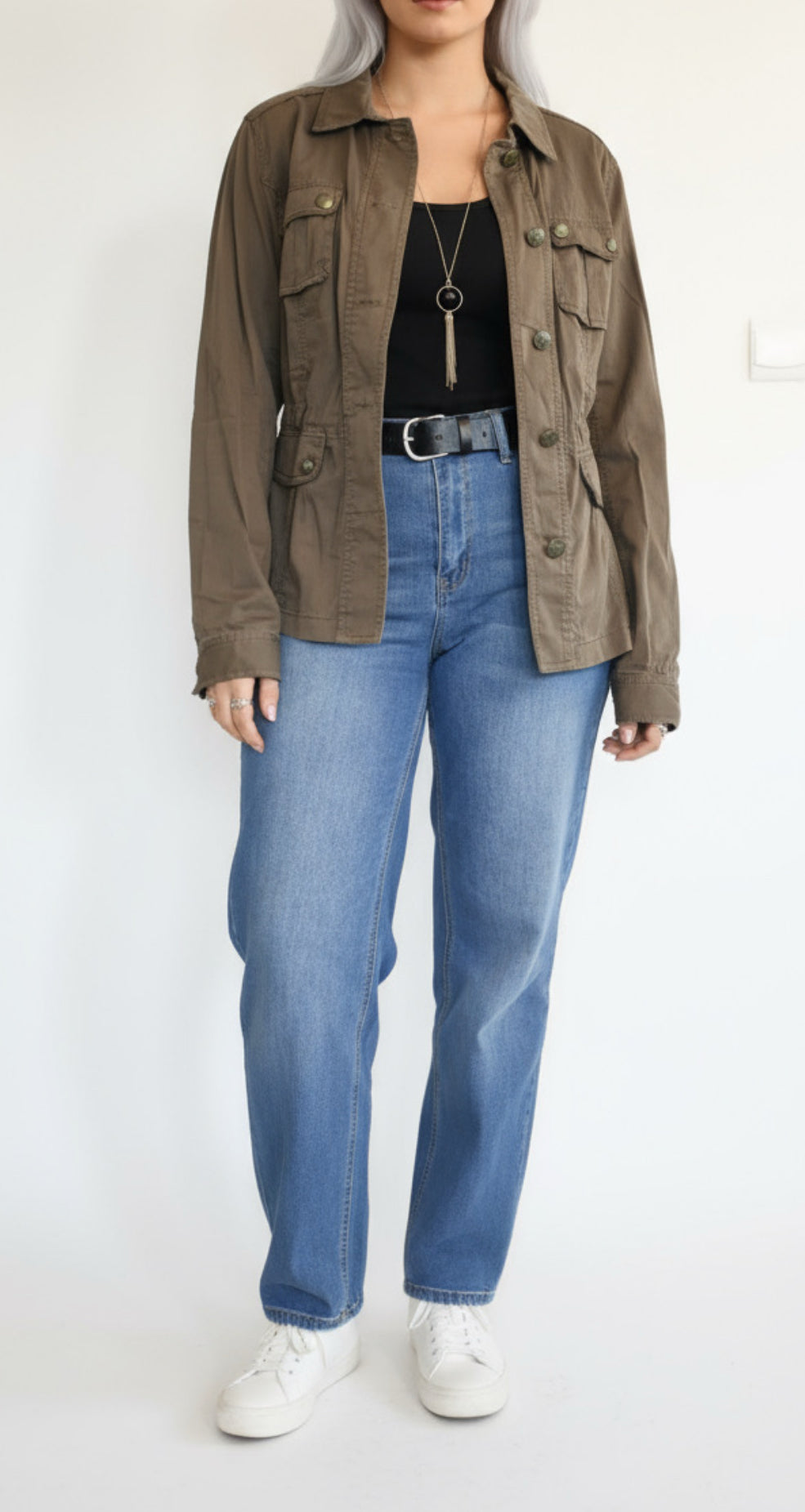 Veste mi-saison kaki (L)